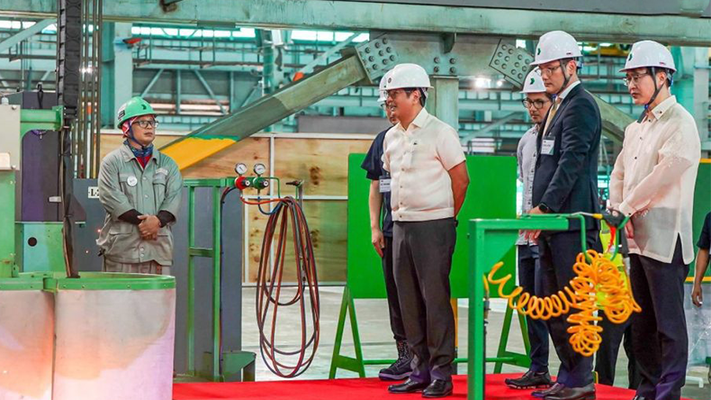 President Ferdinand R. Marcos Jr at the reopening of the HD Hyundai Shipyard in Subic