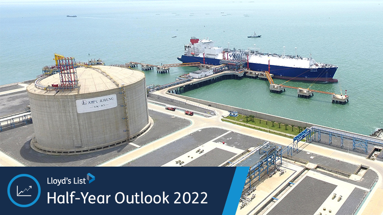 LNG carrier Cesi Beihai at the Beihai LNG Terminal in Beihai city, south China's Guangxi Zhuang Autonomous Region