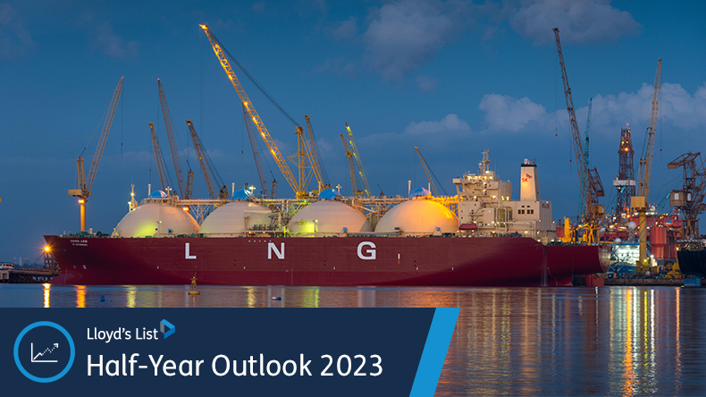 LNG carrier at shiprepair yard