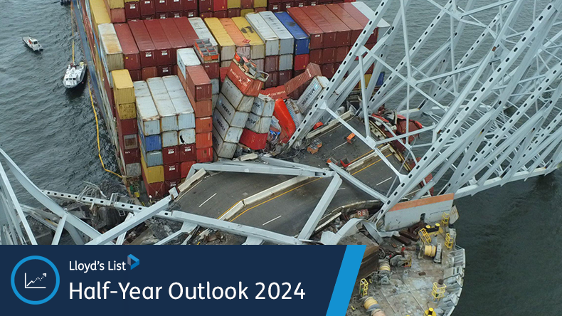 Boxship Dali struck one of the piers of the Francis Scott Key Bridge in Baltimore