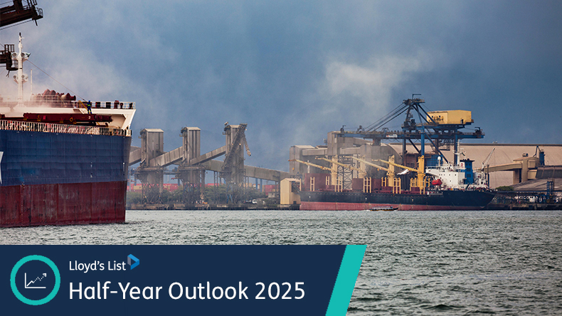 Grain ship Santos, Brazil