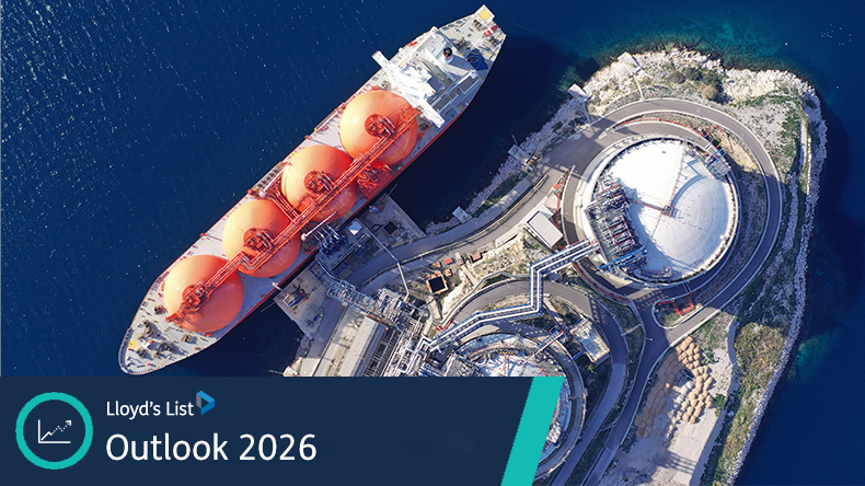 LNG carrier at terminal