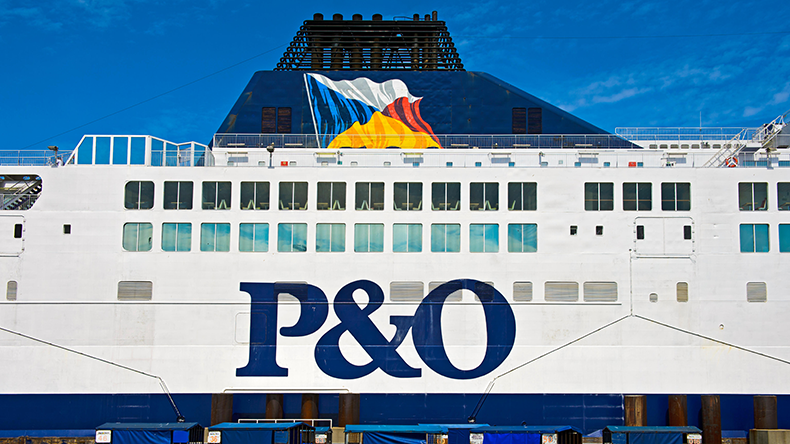 P&O ferry in the port of Calais, France