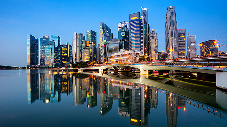 Singapore cityscape at dusk