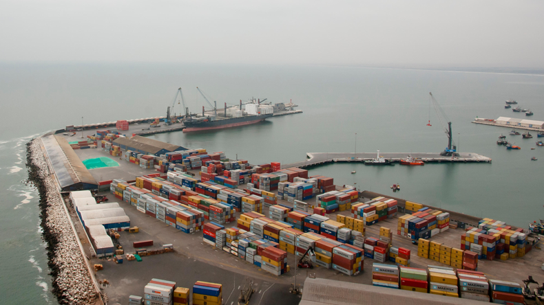 Arica port in Chile