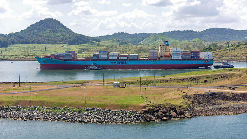 Lica Maersk containership in Panama Canal