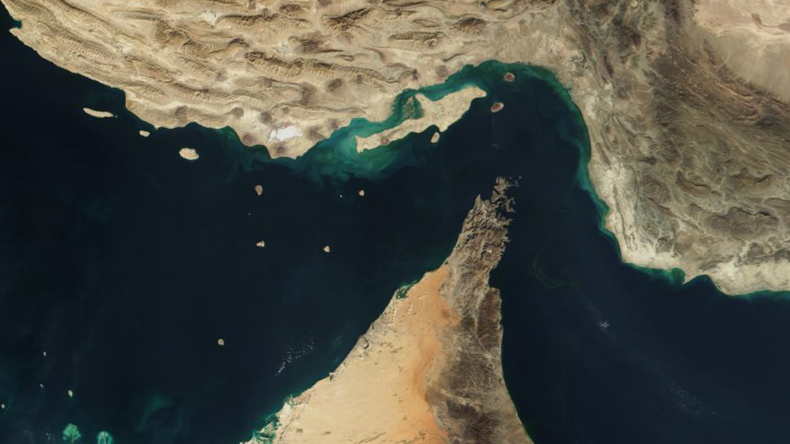 Satellite image Strait of Hormuz