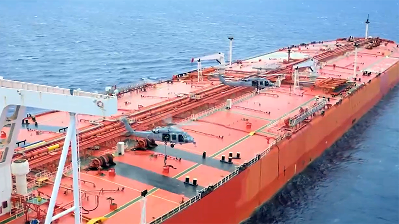 Tanker Tifani being board by US forces