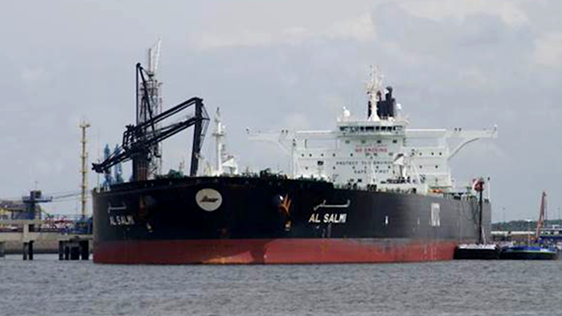 Crude oil tanker Al Salmi (IMO: 9534793) at port