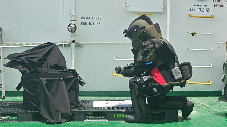 Projectile lodged in tanker Olympic Shipping’s fuel tank after it sailed across the Middle East Gulf