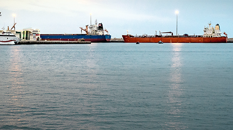 Muscat anchorage on March 22, 2026 at Sultan Qaboos Port in Muscat, Oman