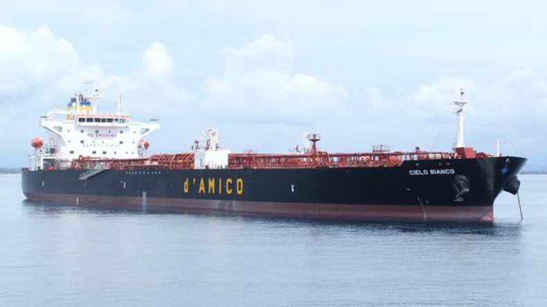 The D'Amico LR1 product tanker Cielo Blanco. Credit D'amico