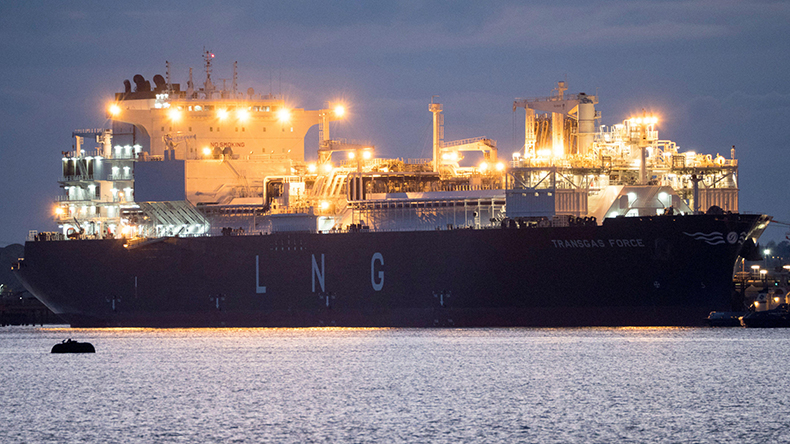 LNG carrier Transgas Force at UK, 2022