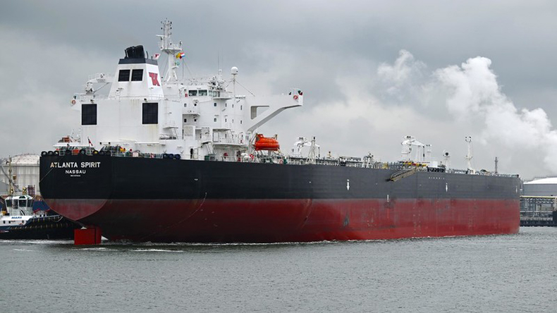 Crude oil tanker Atlanta Spirit at Rotterdam in 2021