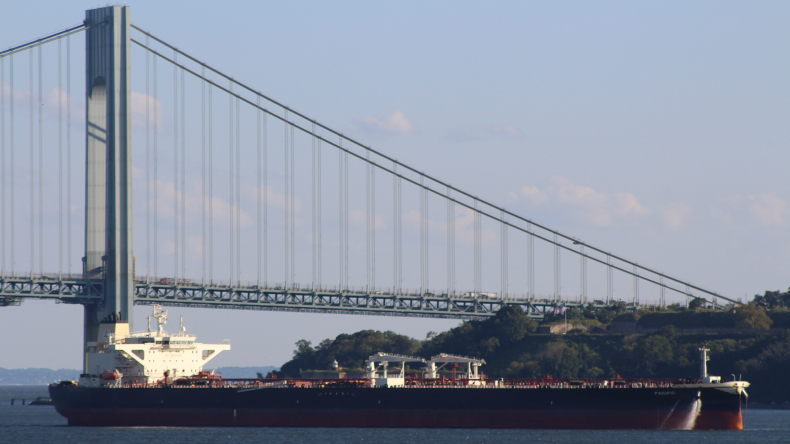 CM Lemos suezmax tanker Pacific at New York 2023  