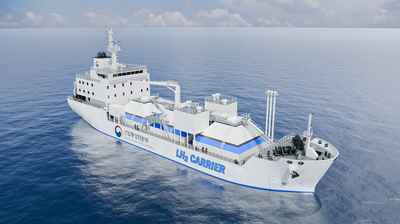 Liquefied hydrogen carriers largest demonstration ship digital render
