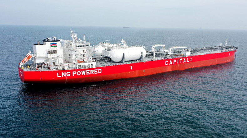 Recently delivered 'Argeus I', the first of a series of dual-fuel LNG suezmax tanker newbuildings that will now become part of the Capital Tankers fleet