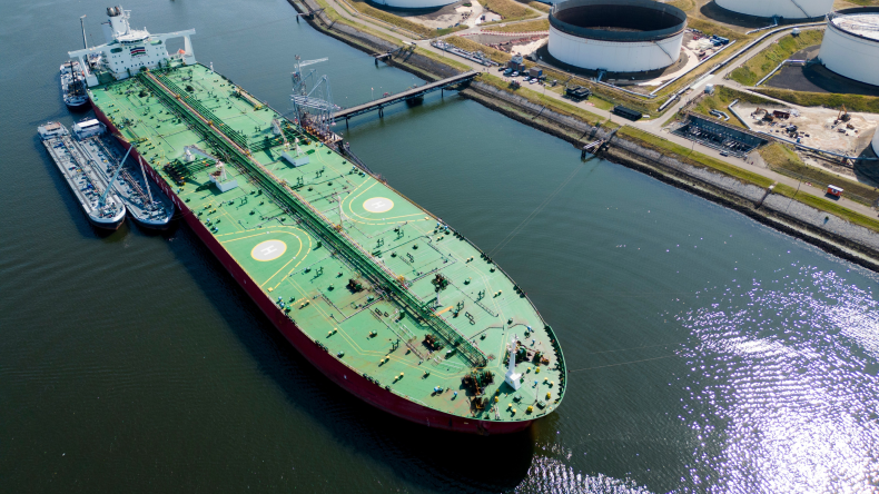 large tanker in rotterdam by adobe