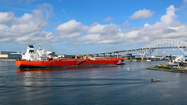 Tanker in Corpus Christi by adobe