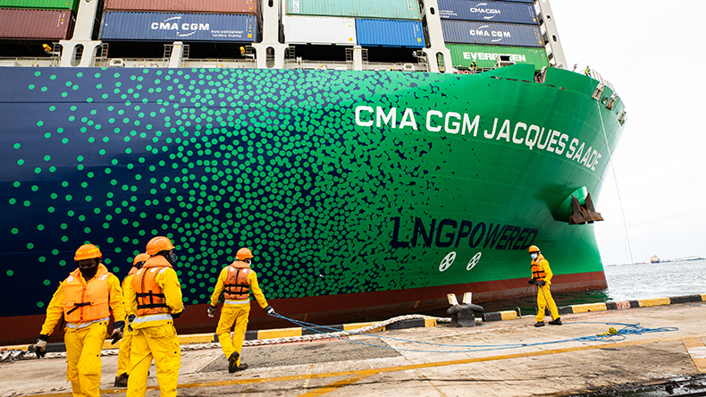 CMA CGM JACQUES SAADE, the world’s largest containership powered by Liquefied Natural Gas (LNG)