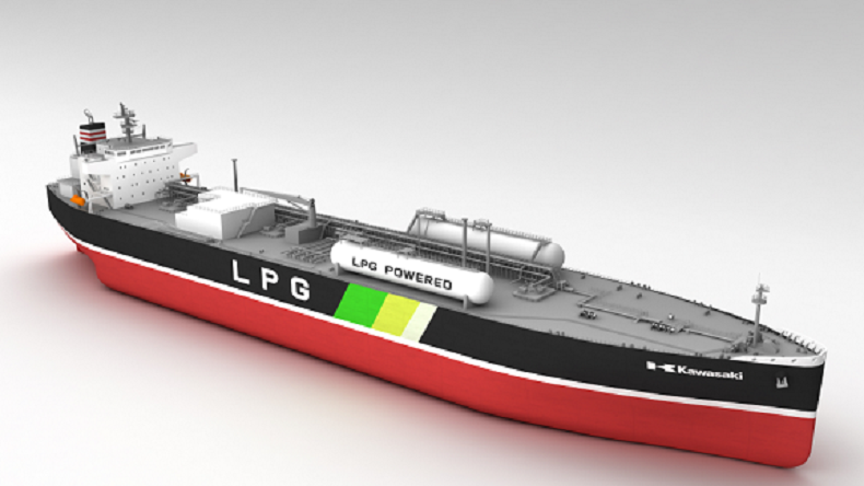 3D render of NYK dual-fuel LNG/ammonia carrier