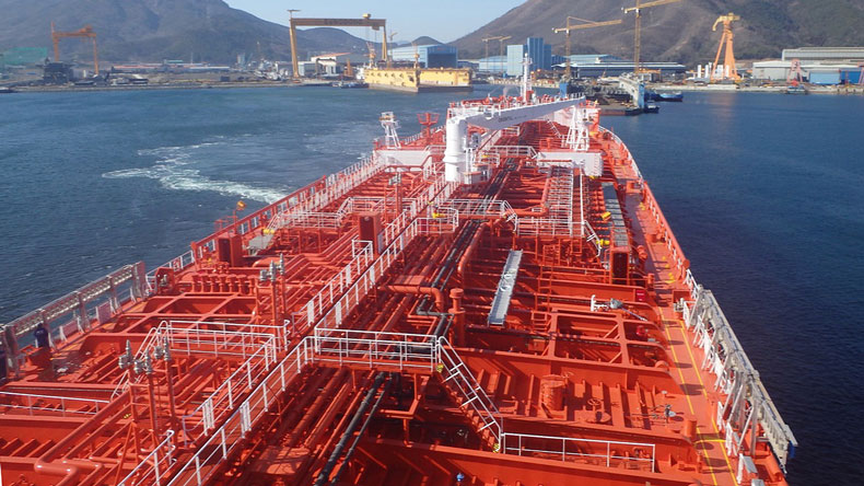 Product tanker deck view