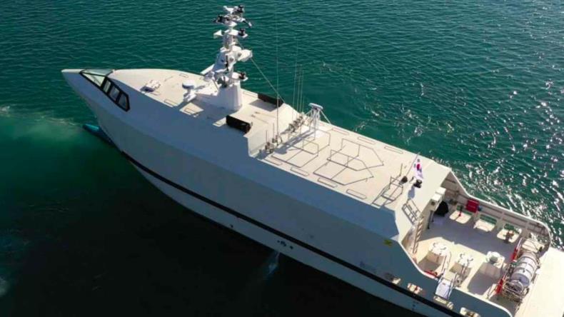 Autonomous shipping test vessel at sea