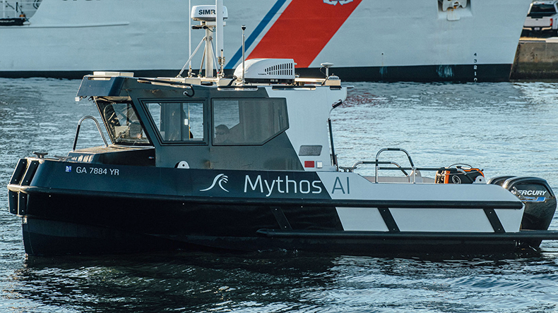 Autonomous navigation vessel in port