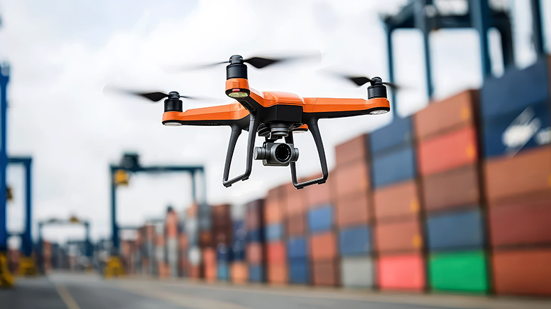 Drone security in container port
