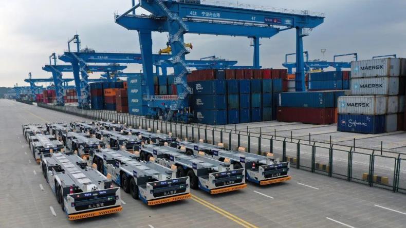 IGV fleet at Yongzhou terminal, Zhoushan port