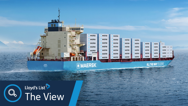 Maersk containership at sea
