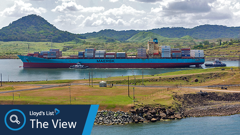 Lica Maersk containership in Panama Canal