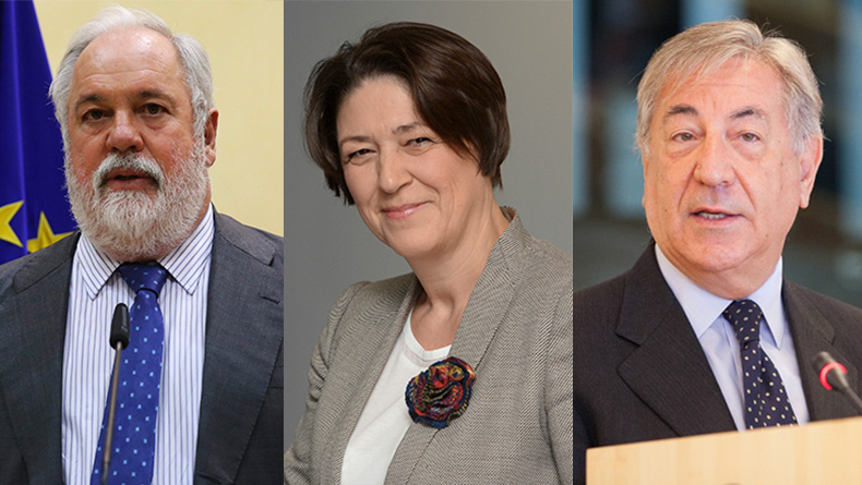 From left, Miguel Arias Cañete, Violeta Bulc and Karmenu Vella, European Commission