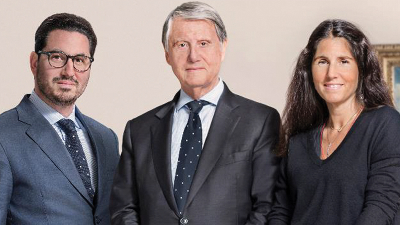Aponte family, Mediterranean Shipping Co: from left, Diego Aponte, Gianluigi Aponte and Alexa Aponte Vago