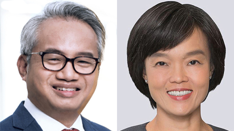 Eng Aik Meng and Juliet Teo, joint head of portfolio development group, Temasek