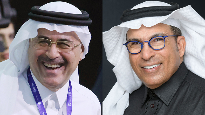 Amin Hassan Nasser, Saudi Aramco, left and Ahmed Ali Al-Subaey, Bahri