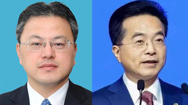 Wan Min, left, Cosco and Miao Jianmin, China Merchants