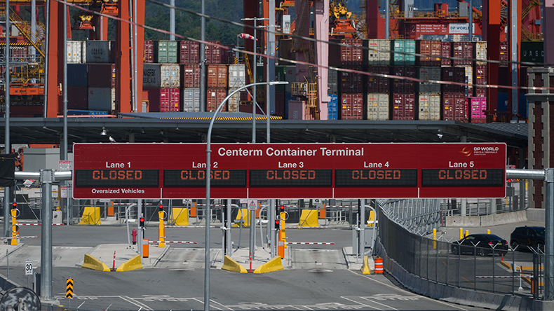 International Longshore and Warehouse Union Canada workers' strike at the port of Vancouver