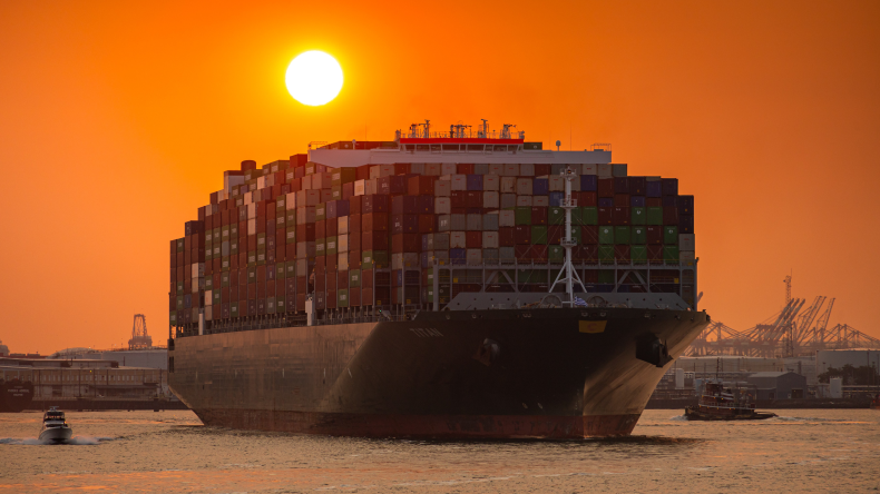 Boxship off NY
