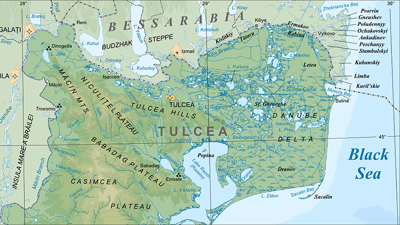 Map of Danube Delta