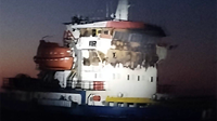 Turkish cargoship hit by drone, injuring two crew