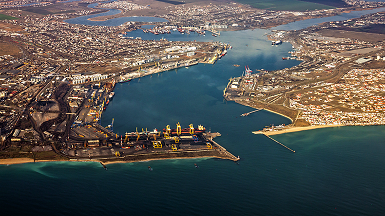 Odessa port aeral view, Ukraine, Yuzhny seaport