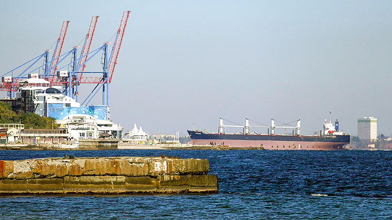 Bulk carrier at Odesa port