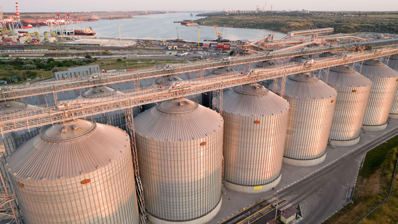 Grain silos at Odesa port