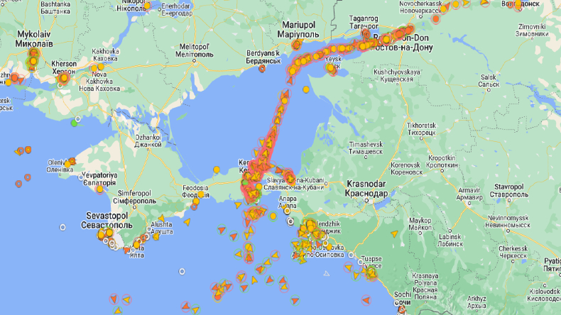 Kerch Strait shipping map