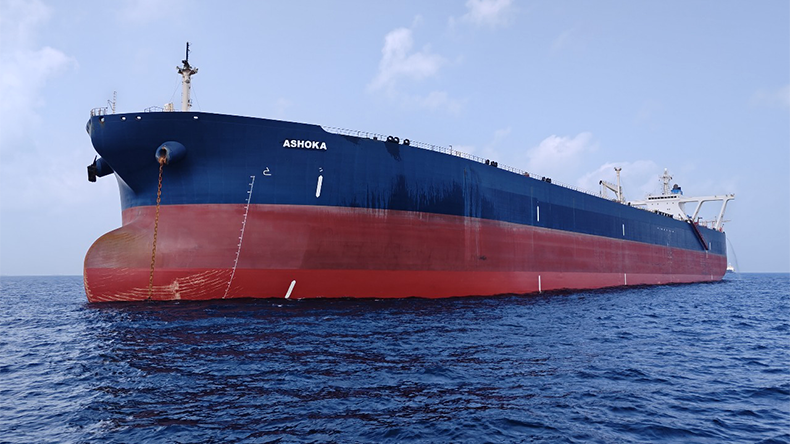 Tanker Ashoka at sea